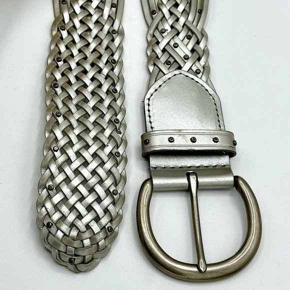 Like New Braided Leather Belt, Champagne Gold, size‎ M/L - Picture 3 of 13